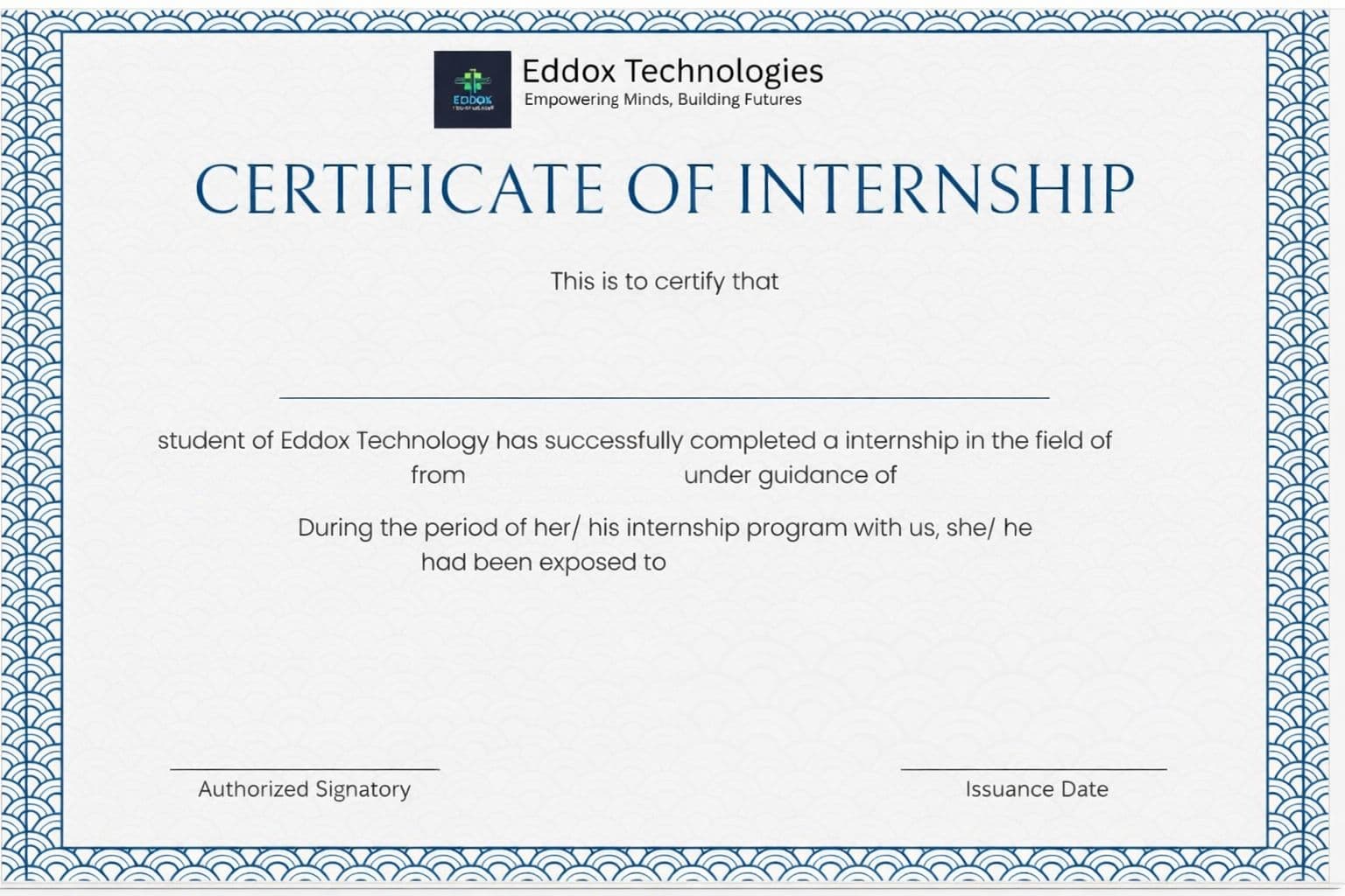Internship Certificate